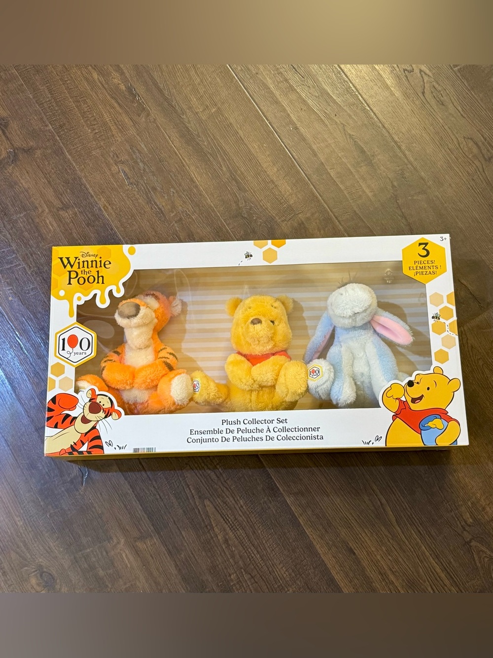 Disney Winnie the Pooh Plush Set - Yellow, Orange, Light Blue
